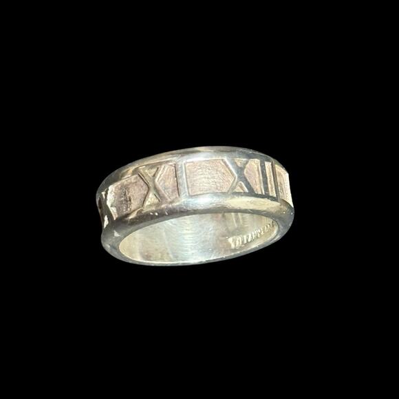Tiffany & Co. Atlas Ring Sterling Silver 925 Width 6mm (1/4 in) Size 5 - Picture 8 of 10
